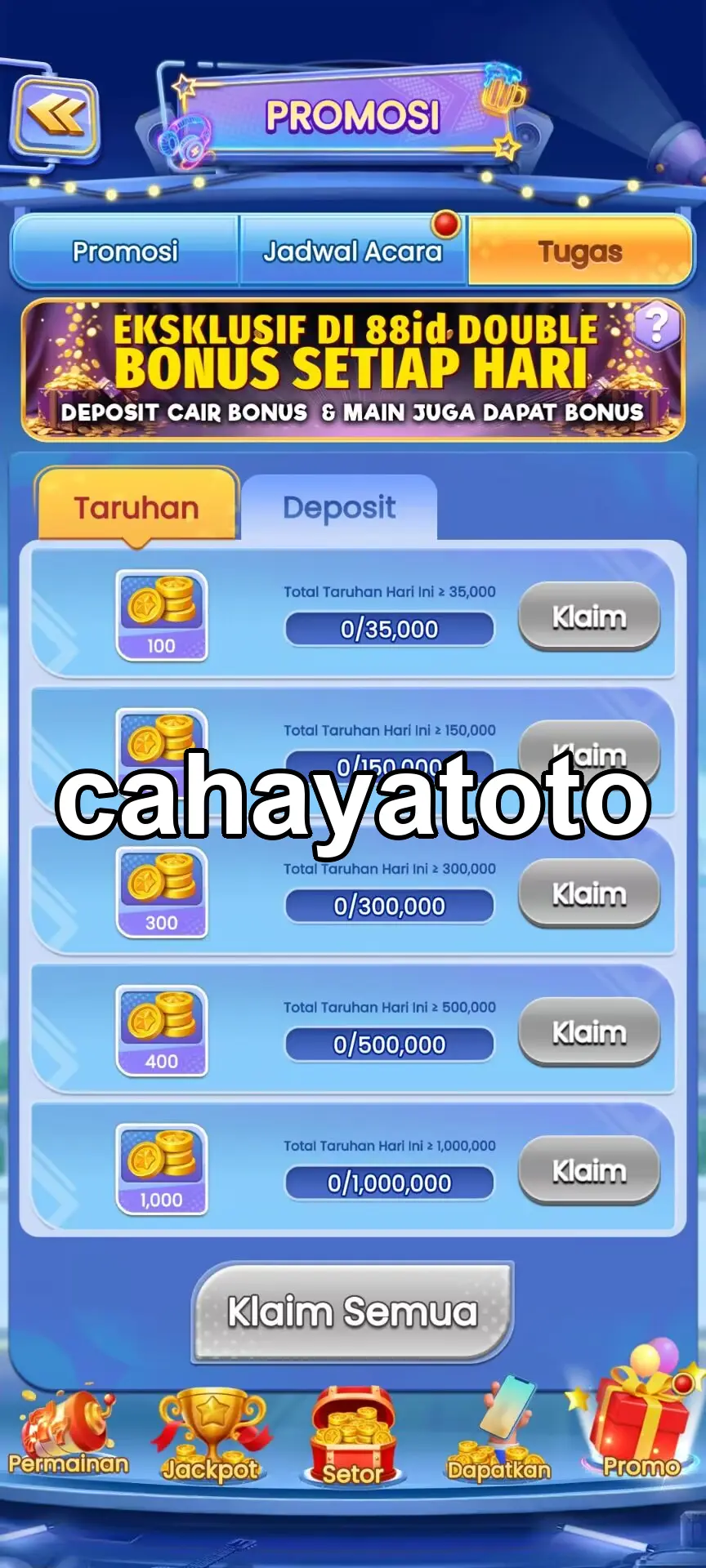 cahayatoto Masuk